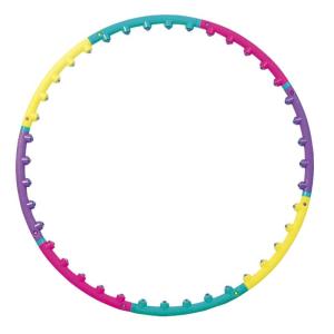Quality PVC NBR Fitness Hula Hoop Massage Ring 88cm 8 Sections Magnetic Plastic wholesale