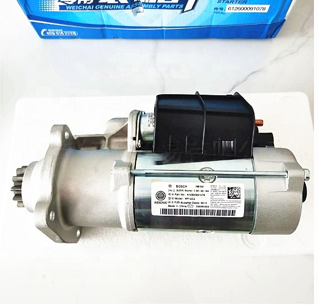 Diesel Weichai Engine Starter Motor WD12 WP12/ 612600091078/612600091076 For Shacman Truck