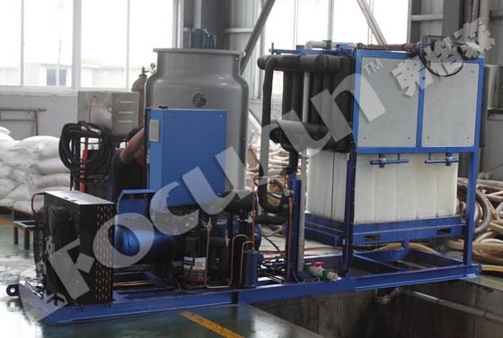 1 Ton Bitzer Compressor Direct Refrigeration Block Ice Machine for Customized Ice Making