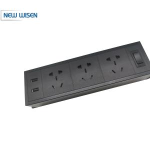 Quality Electric Desk Clamp Under Table Mount Power Strip Outlet Retractable wholesale