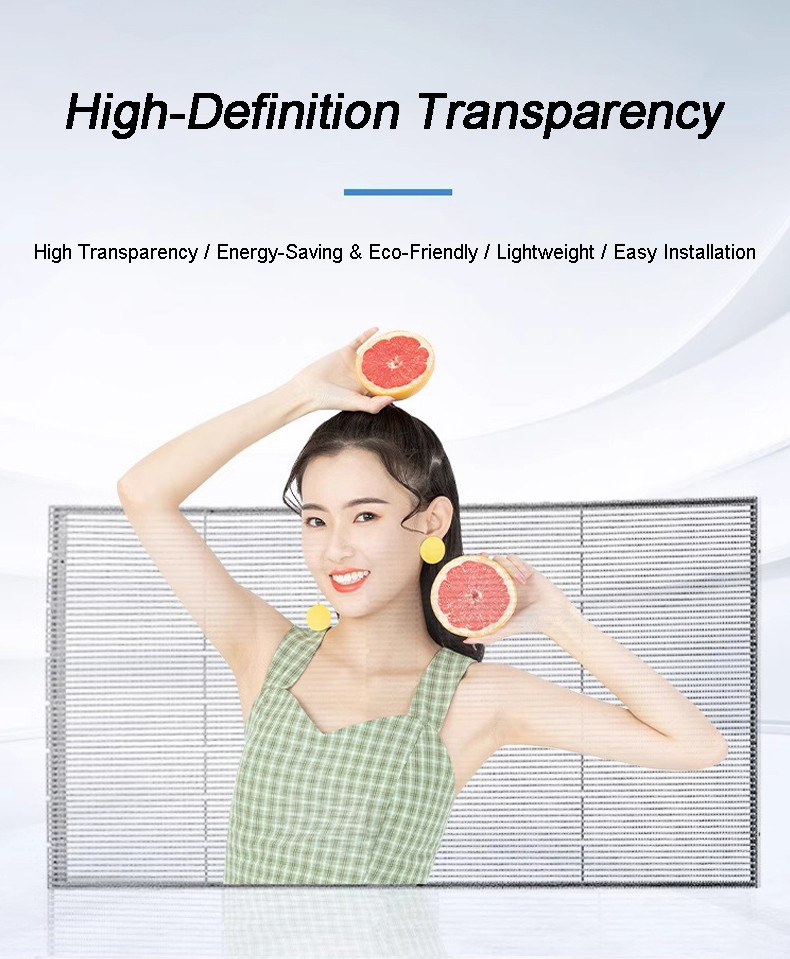 Led Flexible Transparent Film P10 for Glass windows Self-adhesive Advertising Display for Showrooms Exhibitions