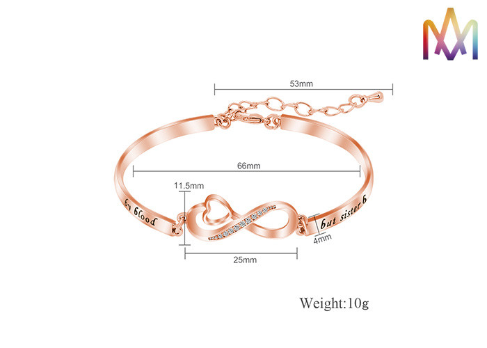 Anti Rust SS304 Womens Engraved Bracelets