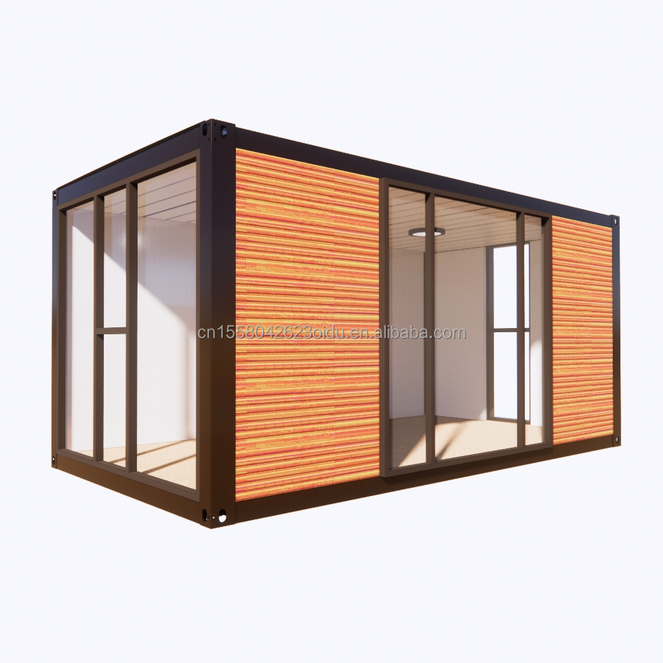 Galvanized Steel Square Tubes Container Houses for Park BBQ Store Office Mobile Portable Assembly Coffee Bar Wooden House