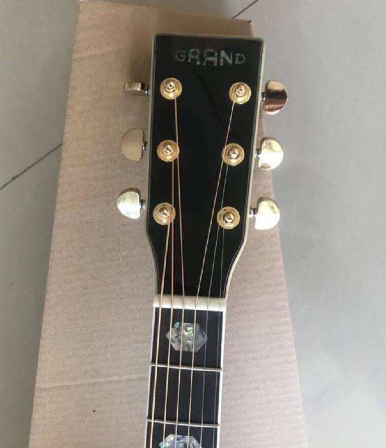 Classical Acoustic Guitar Grand Cutaway 41" Solid Spruce Top Rosewood back&side 301 EQ Abalone Binding
