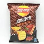 Elevate Your Wholesale Snack Business with Lays Smoked Ribs Potato Chips 34g.