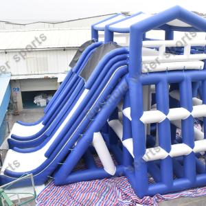 Quality 10 Meters High Large Floating Water Slides For Adults wholesale