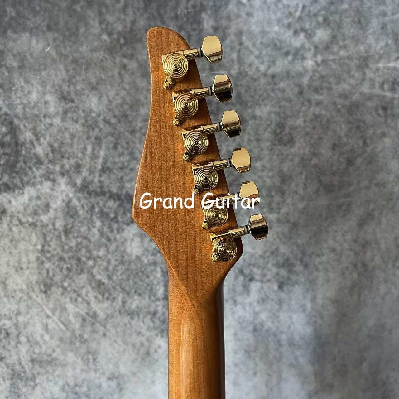 Custom 6 strings suhr style roasted neck locking tuner stainless frets electric guitar