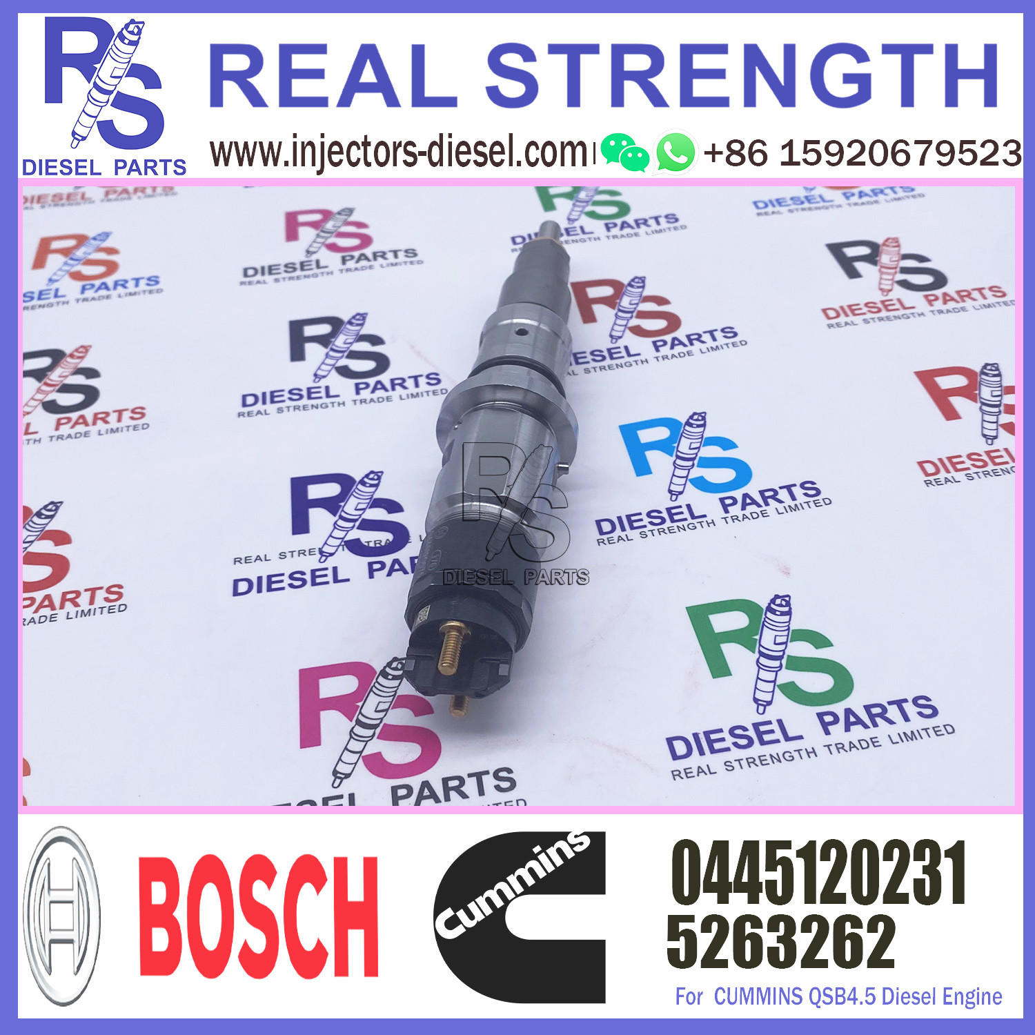 PC220-8 excavator 6D107 QSB6.7 diesel engine fuel injector 6754-11-3011 injection nozzle 0445120231 5263262