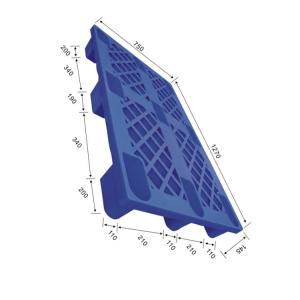 Quality Ergonomic Handles Hygienic Plastic Pallet HDPE Warehouse 1270X750 wholesale
