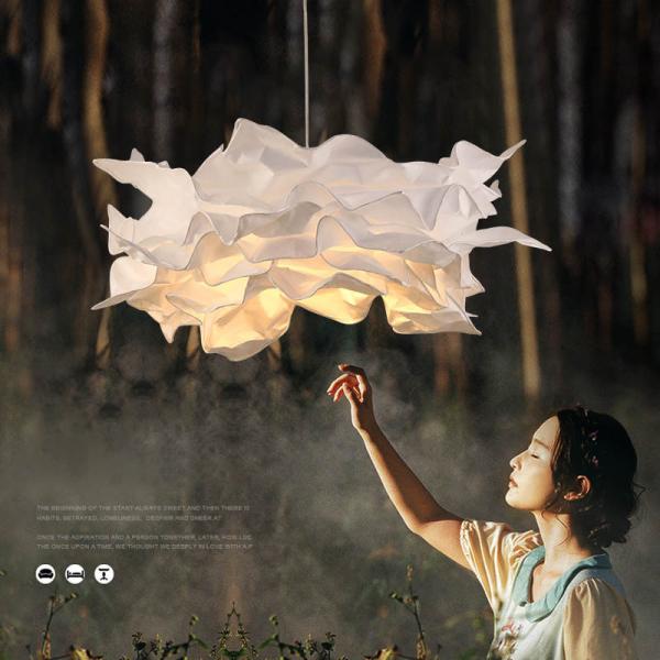 Modern White Cloud Chandeliers Bedroom Living Room Dining Room Paper Chandeliers