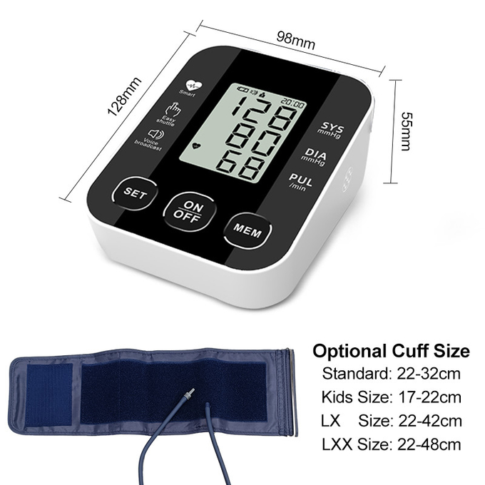 Wrist Blood Pressure Meter:digital electronic sphygmomanometer for use in the arm With voice announcements