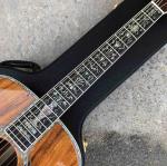 Top quality D45 KOA wood acoustic guitar, Solid spruce top, Abalone inlays etc