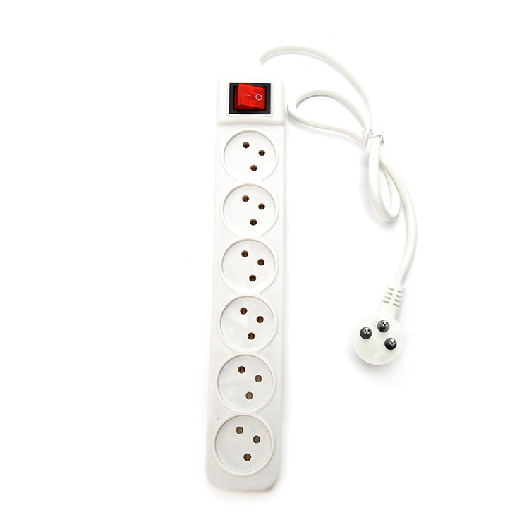 Israel Extension Cord Power Strip with 6 Way Extension Socket Customized