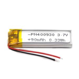 Quality Polymer Battery PL400930 90mAh 3.7 V Lithium Ion Polymer Battery wholesale