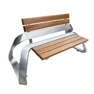 Quality Sunproof 140cm Stainless Steel And Wood Garden Bench wholesale