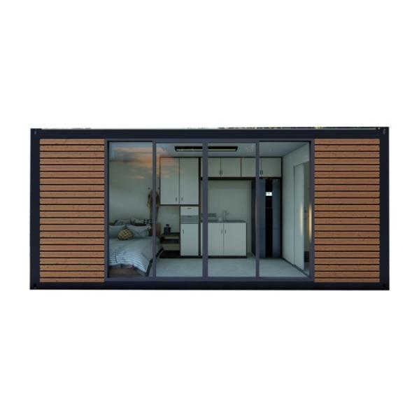 Wall 50/75/100mm Wave Sandwich Panel Luxury Modern Wooden House Steel Structure