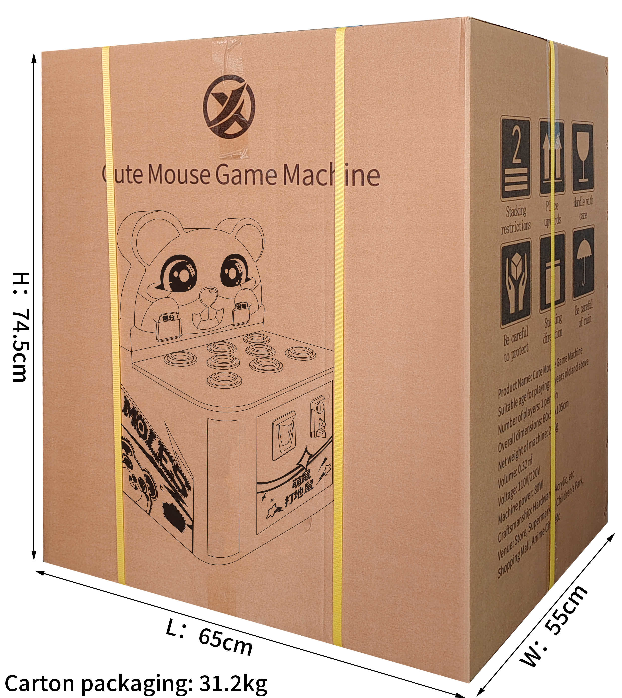 Suitable For All Ages Game Machine With Dirt - Resistant Dark Colors Easy To Maintain Game Machine With A Dreamy Blue Exterior Profit Making Whack A