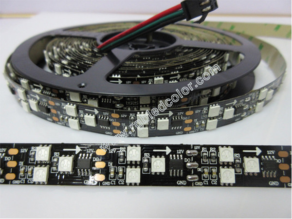 dc12v ws2811 90led triangle led strip 15mm width black pcb high brightness for disco bar