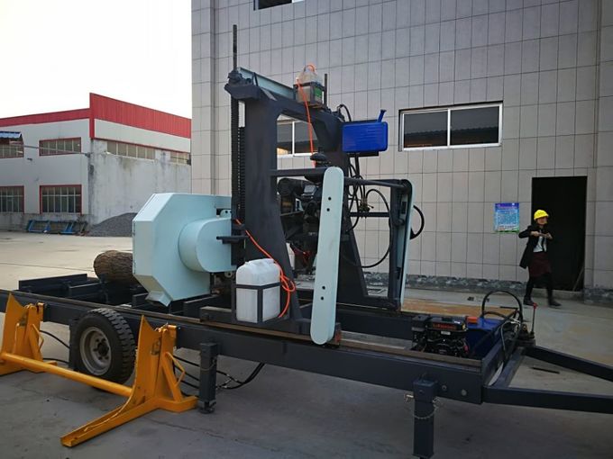 Automatic Hydraulic Bandsaw Machine Wood Band Saw Mill Machine Portable Sawmill