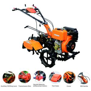 Quality GT1350D-5 Mini Power Gear Tiller 150 - 300mm Tilling Depth Diesel wholesale