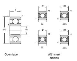 Quality Deep groove ball bearing Miniature Ball Bearings W686 ZZ wholesale