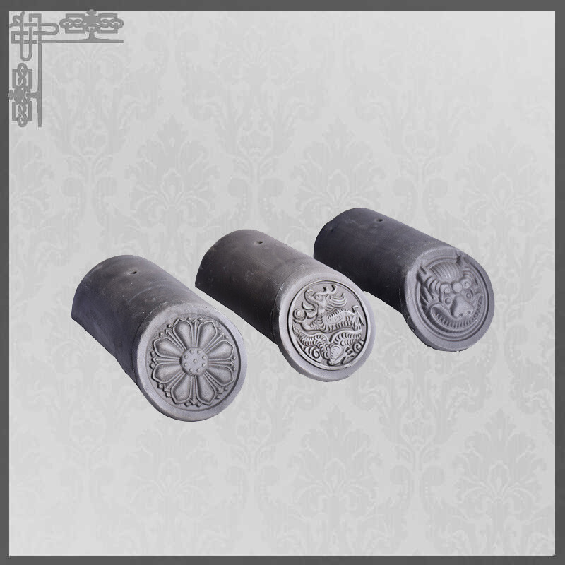 Clay Japanese Roof Tiles Commercial Reconstructing Traditional House Temple