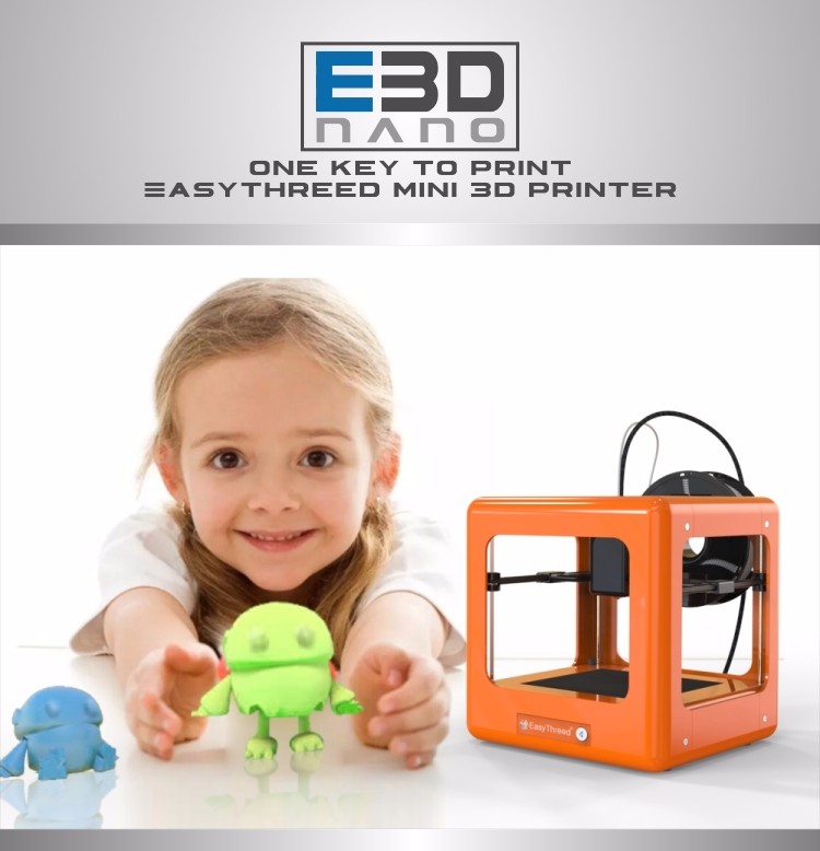 Easthreed Small Childrens 3D Printer , 3D Laser Printer 0.05-0.3 Mm Layer Thickness