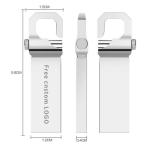 High Speed 3.0 Metal Pen Drive 64Gb USB Flash drive with Carabiner keychain