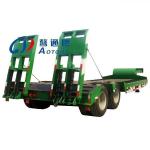 Hydraulic Ladder 4 Axle Lowboy Trailer with 80 Ton 100 Ton Capacity and Durable