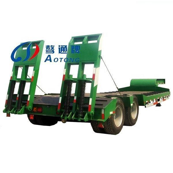 Hydraulic Ladder 4 Axle Lowboy Trailer with 80 Ton 100 Ton Capacity and Durable