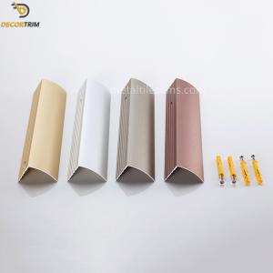 Quality Aluminum Bullnose Edge Trim , Tile Step Edging Strip Screw Install wholesale