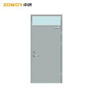Quality 3' X 7' RAL Colors Fireproof Steel Door With Glass For Civil Buildings UL Listed wholesale