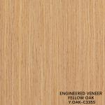 Recon Wood Veneer Yellow Oak Vertical Grain Quarter Cut 3050*640mm For Hotel