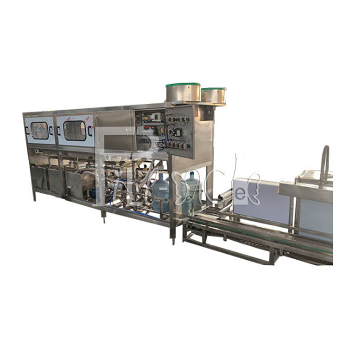 120bph 3 / 5 Gallon / 20l Water Bottling Machine With Automatic Bucket Loading Device
