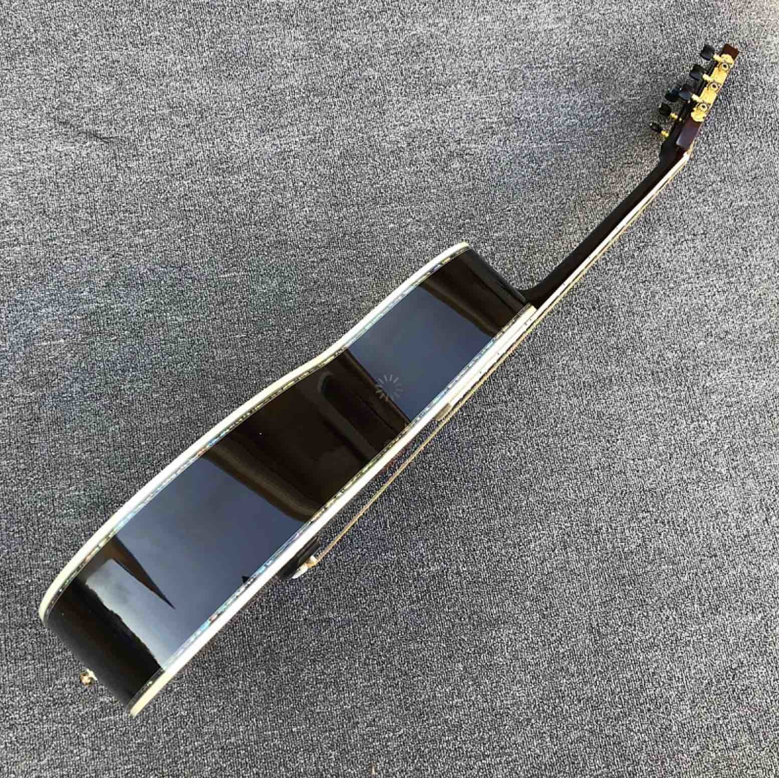 cedar top 00045 model acoustic guitar red pine 100% all real abalone acoustic electric guitar