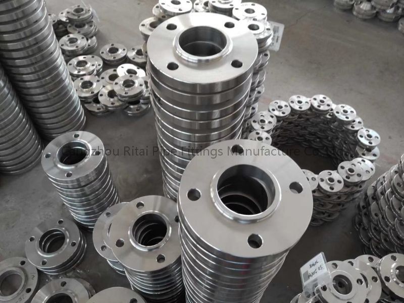 DIN Slip On Carbon Steel Pipe Flange Flat Face Forged PN16 8 Holes DIN PLFF