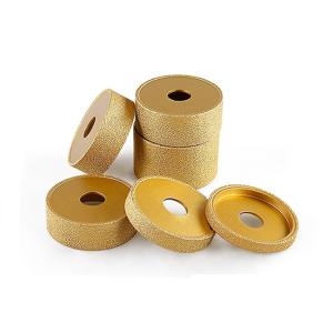 Quality Marble 75mm Hand Diamond Grinding Wheel Flate Vacuum Brazed wholesale