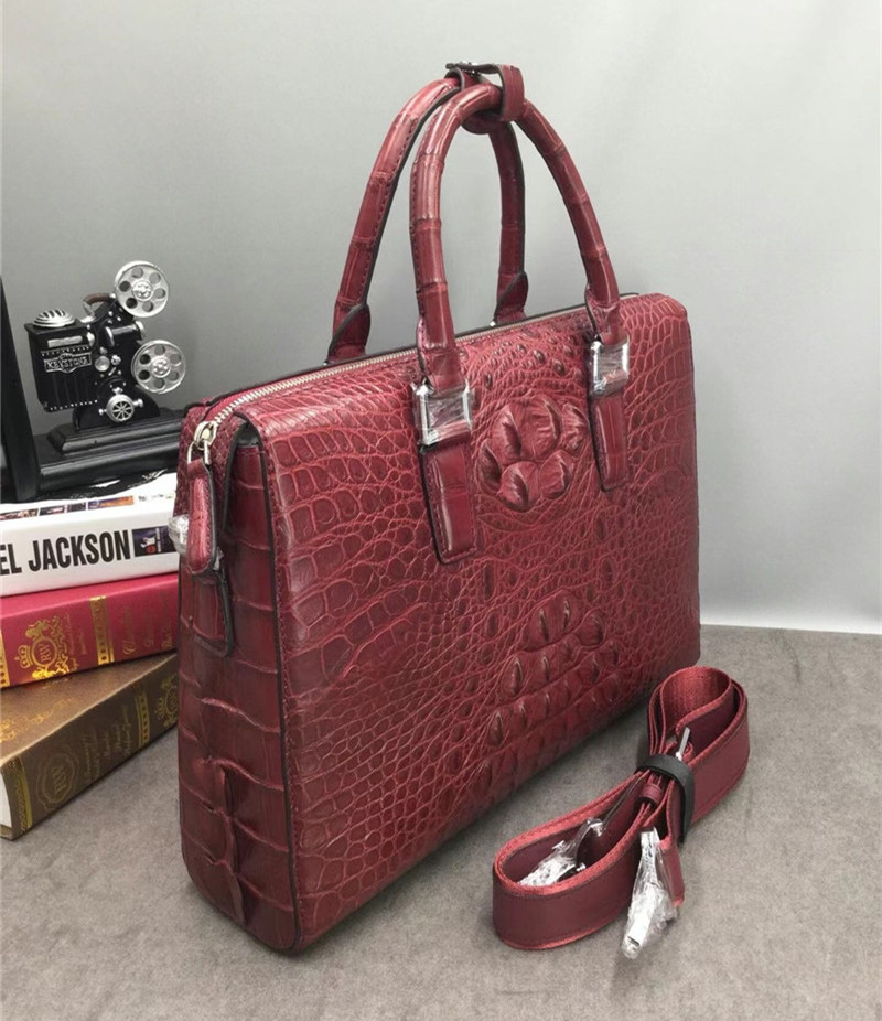 Exotic Genuine Crocodile Skin Businessmen Briefcase Authentic Alligator Leather Male Working Handbag Large Shoulder Bag