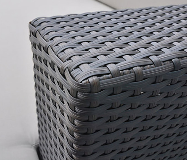 Pe Rattan Sectional Sofa Indoor Furniture Sofa Wrought Iron Sofa Lunge Sunbed Bed Set