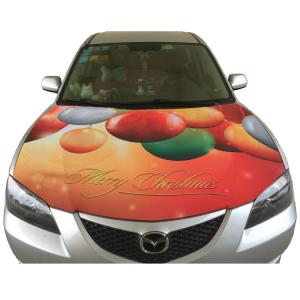 Quality Merry Christmas Theme Car Hood Covers Digital Colorful Printing Car Hood Flags wholesale