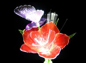 Quality LED optical fiber rose hummingbird wedding scene layout lighting festival commercial beauty display bright decoration wholesale