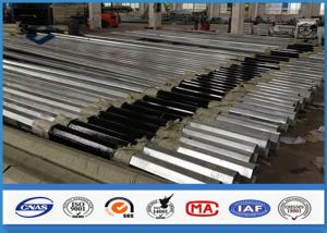 Quality Low Voltage tapered steel pole , galvanized metal posts with Bituminous Painting wholesale