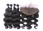 Body Wave 13x6 Full Lace Frontal Closure Good Feeling Resilient With 4 Bundles