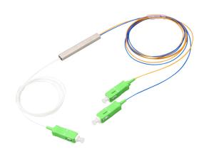 Quality FTTB fiber optic splitter 1x2 Plc Splitter Steel Tube Cable 2 Way wholesale