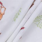 Bamboo Printed Muslin Fabric , Newborn Swaddle Blankets Double Layer