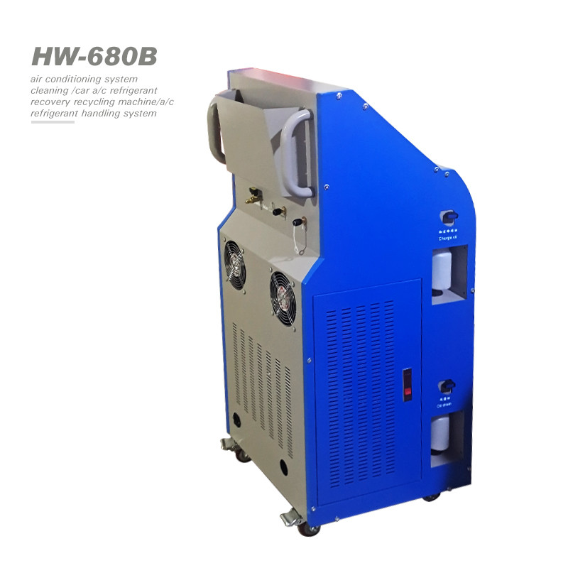 4HP AC Refrigerant Recovery Machine HW-680B R134a With Leak Detection