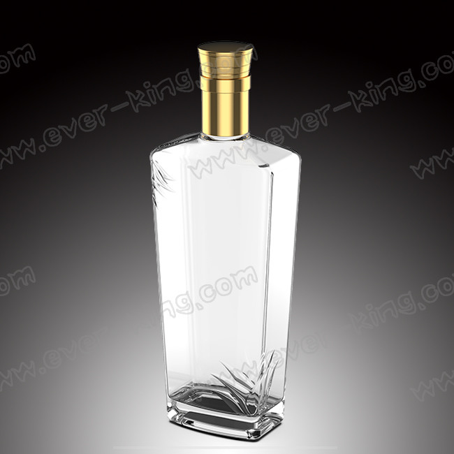 Screw Cap Custom Glass Bottle For Tequila Liquor Spirits