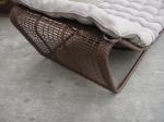 Outdoor Garden Rattan Sun Lounger , Comfortable Lounge Chair