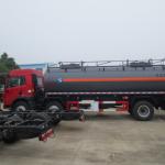 Red FAW 15000L 8×4 Hydrochloric Acid Tanker Truck Diesel Fuel Type Manual