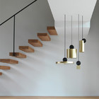 Postmodern gold pendant lamps creative Nordic living room restaurant designer light model room pendant lamp(WH-AP-111